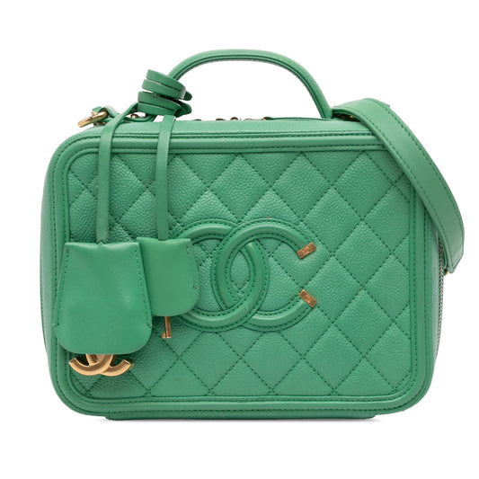 Chanel Medium Caviar CC Filigree Vanity Case