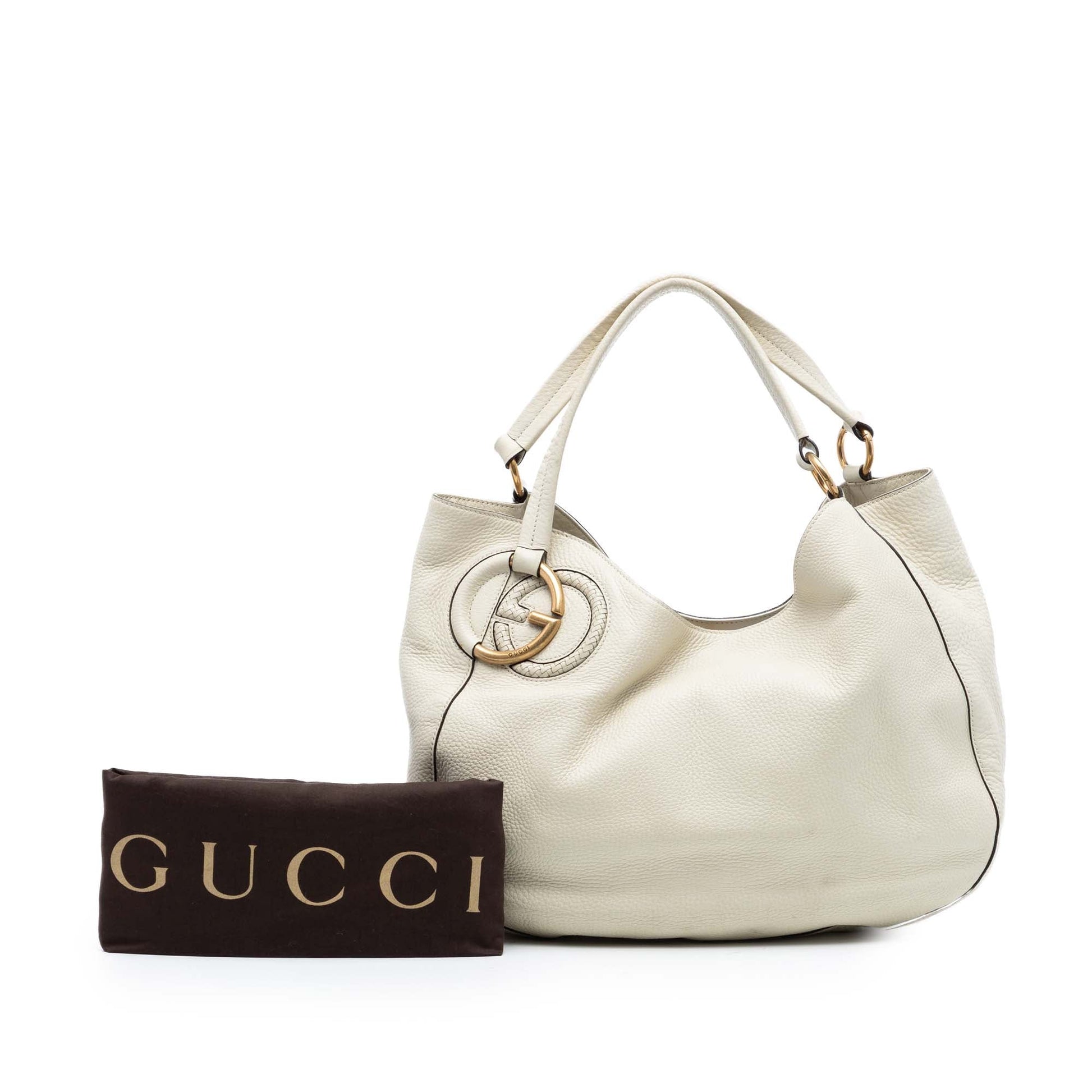 Medium Pebbled Calfskin Twill Tote