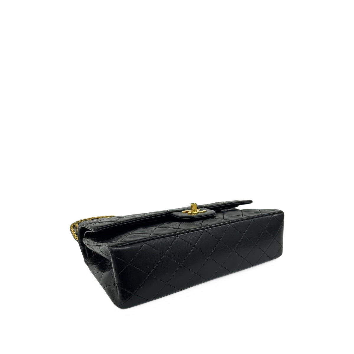 Chanel Medium Classic Lambskin Double Flap — Black