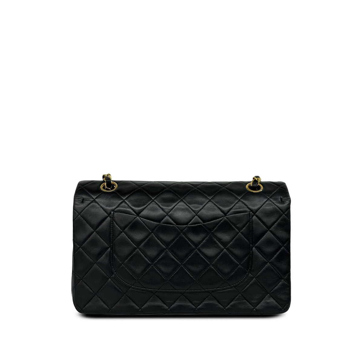 Chanel Medium Classic Lambskin Double Flap — Black