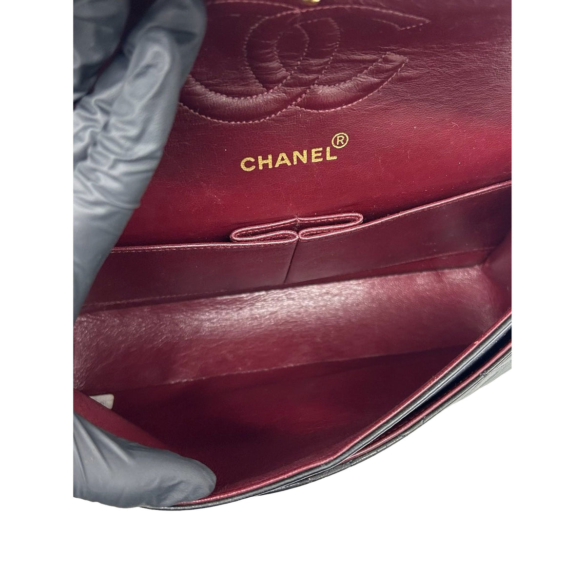 Chanel Medium Classic Lambskin Double Flap — Black