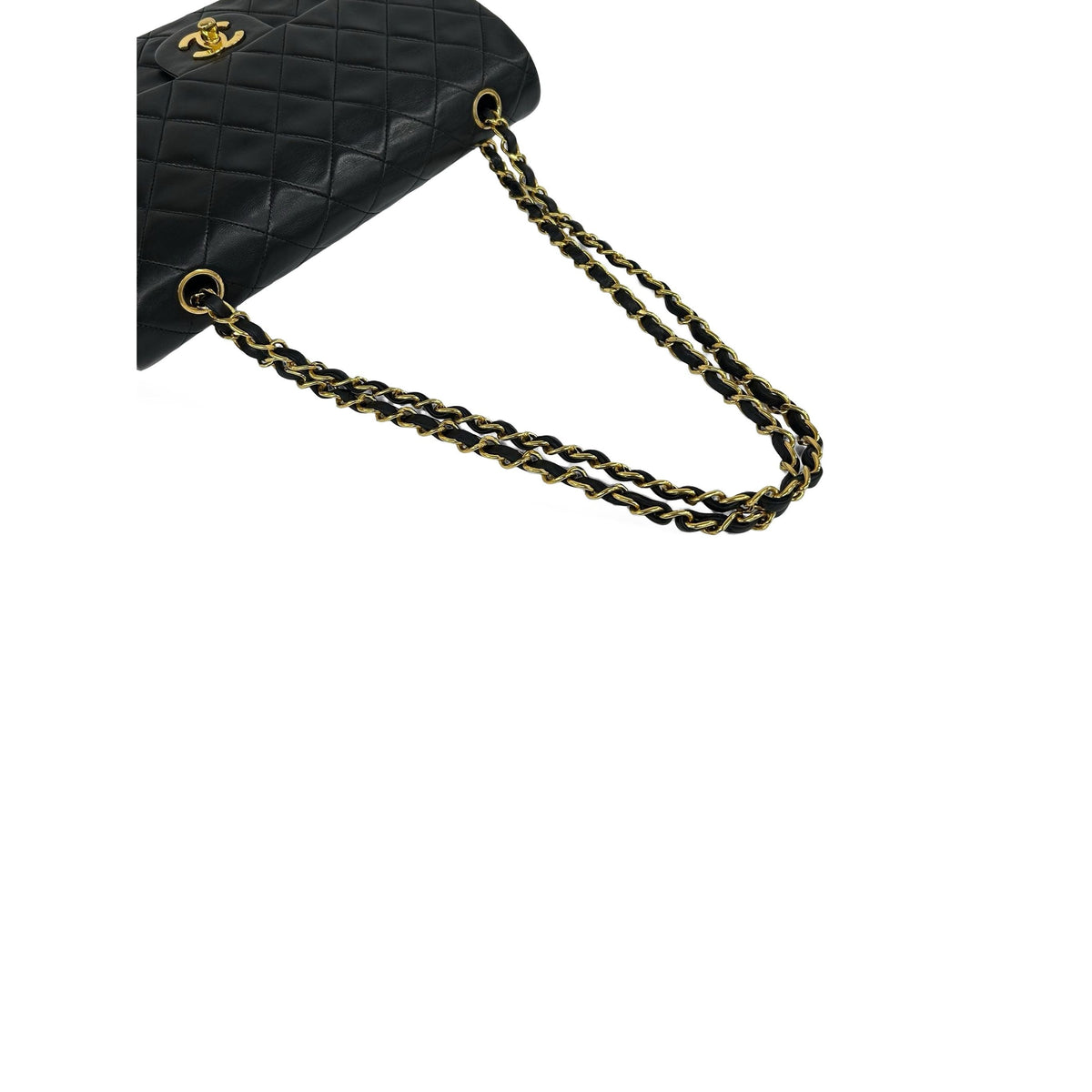 Chanel Medium Classic Lambskin Double Flap — Black
