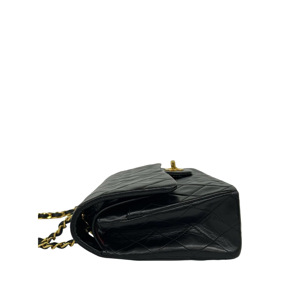 Chanel Medium Classic Lambskin Double Flap — Black
