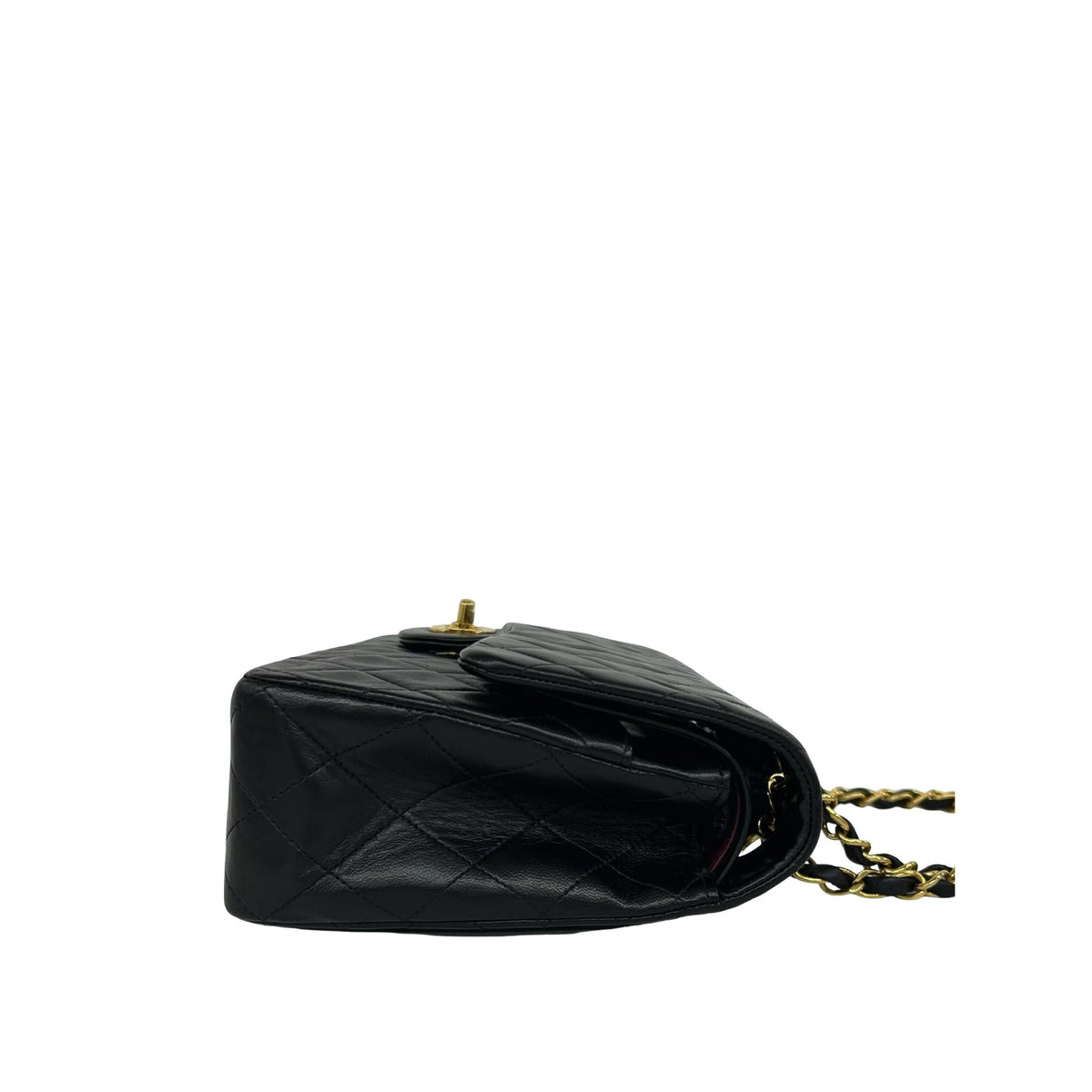 Chanel Medium Classic Lambskin Double Flap — Black