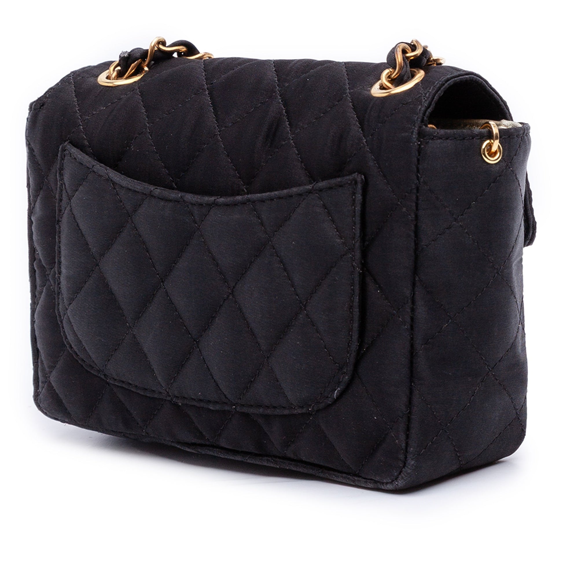 Chanel Mini Square Classic Satin Single Flap