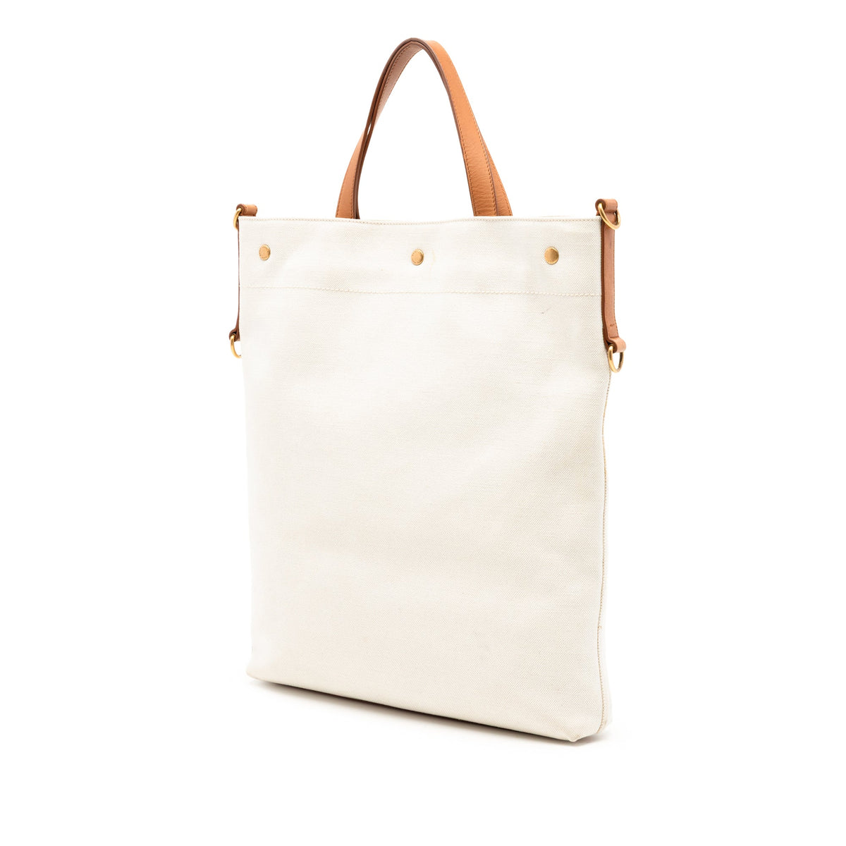 Saint Laurent Canvas Stencil Logo Convertible Tote