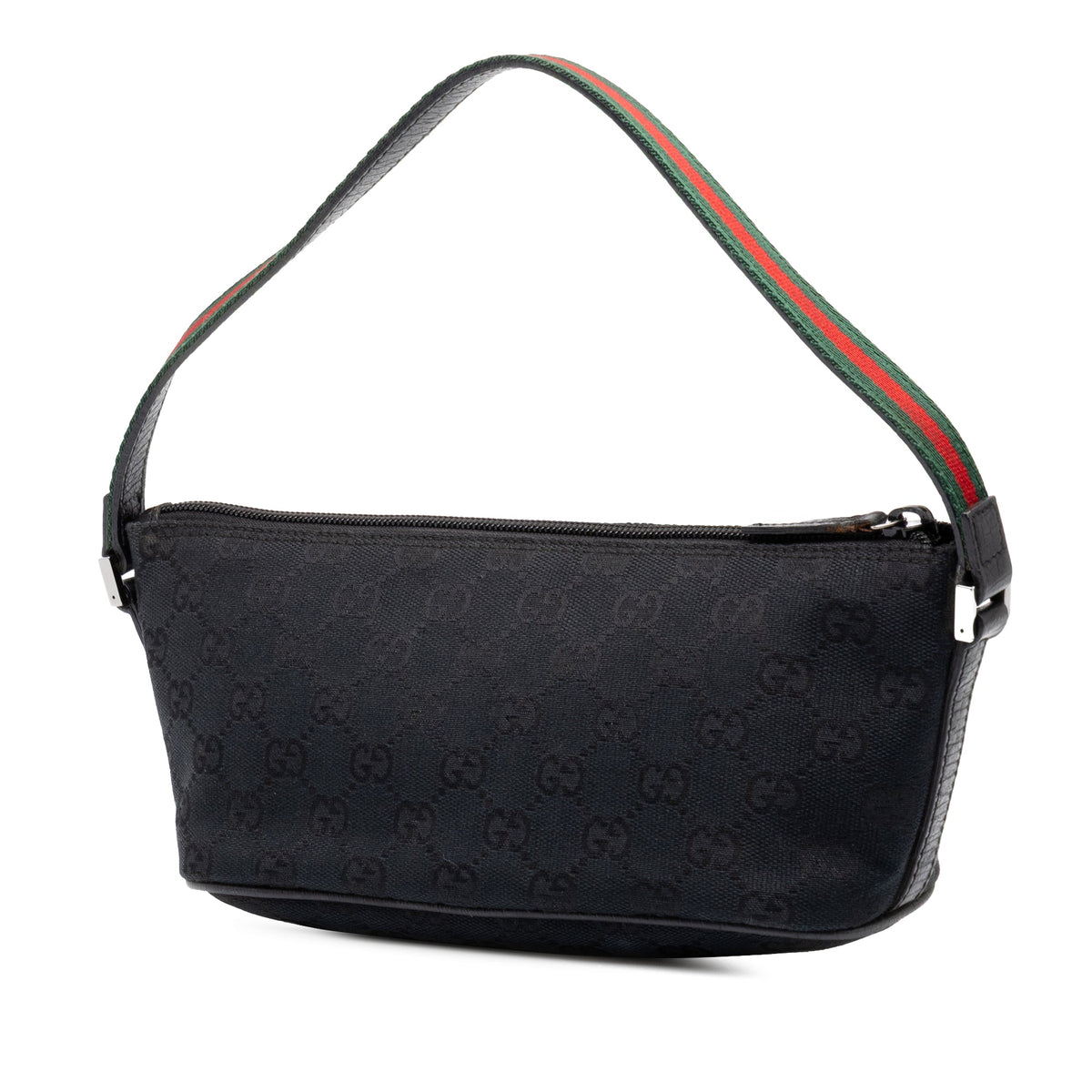 Gucci GG Canvas Web Boat — Black