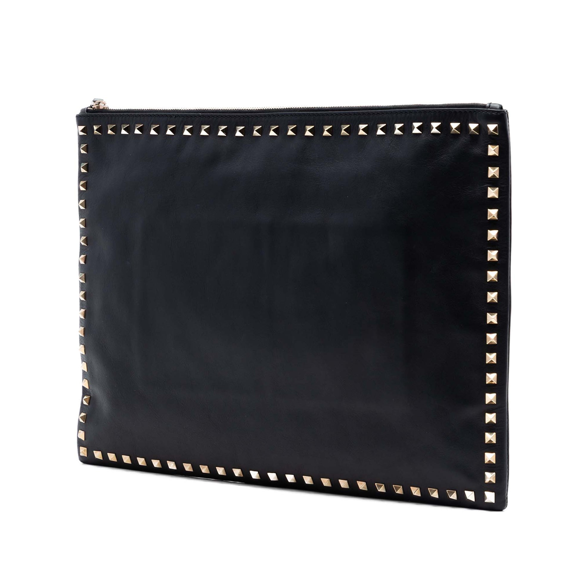 Valentino Large Leather Rockstud Clutch