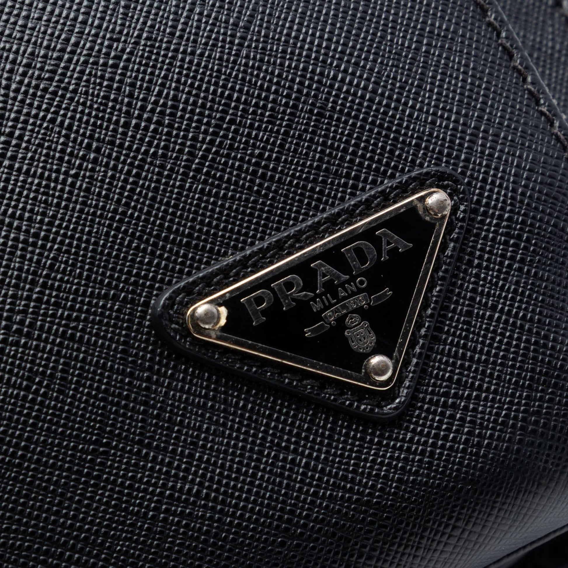 Prada Saffiano Lux Front Pocket Convertible Tote