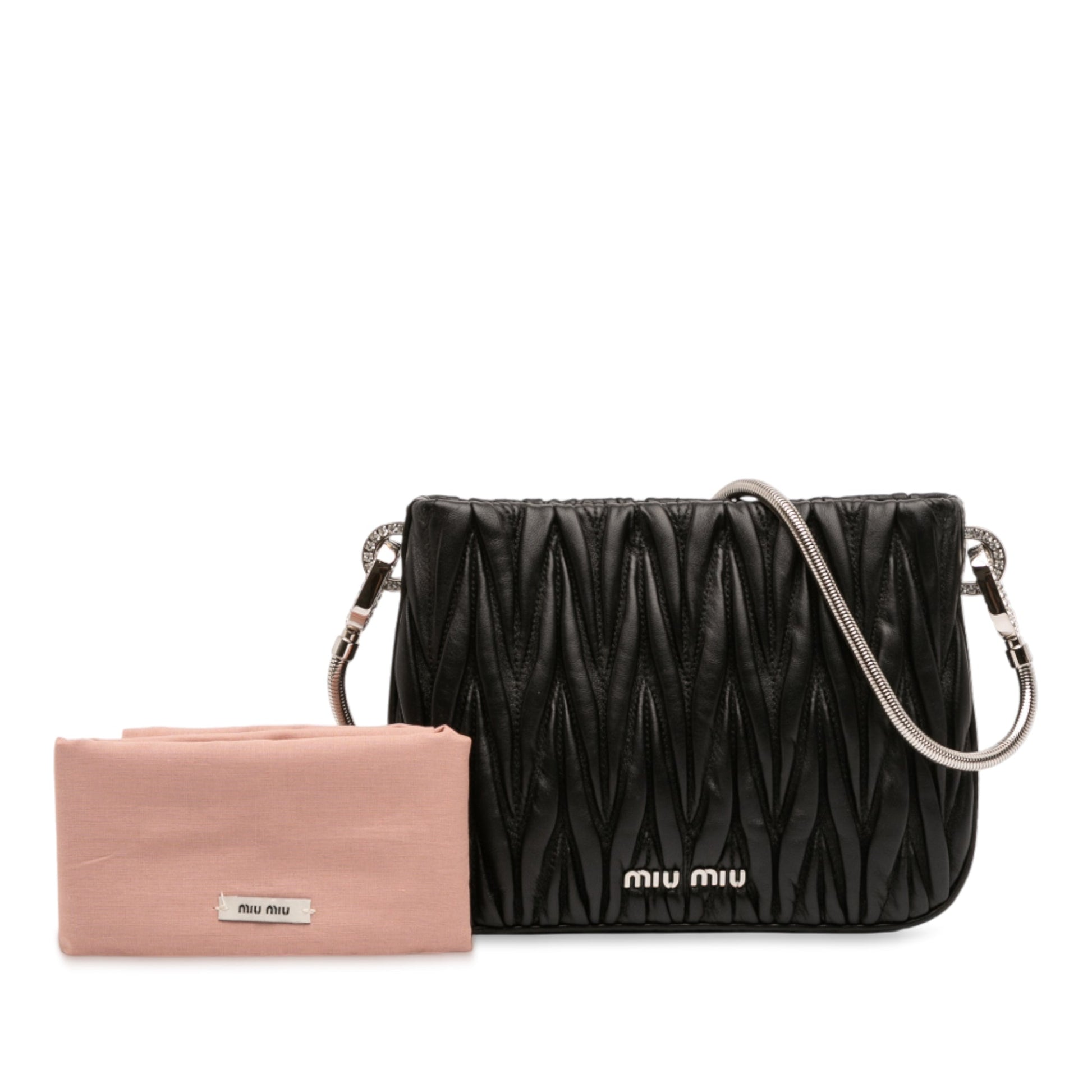 Miu Miu Nappa Matelasse Sassy Shoulder Bag