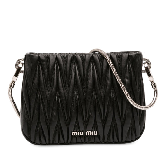Miu Miu Nappa Matelasse Sassy Shoulder Bag