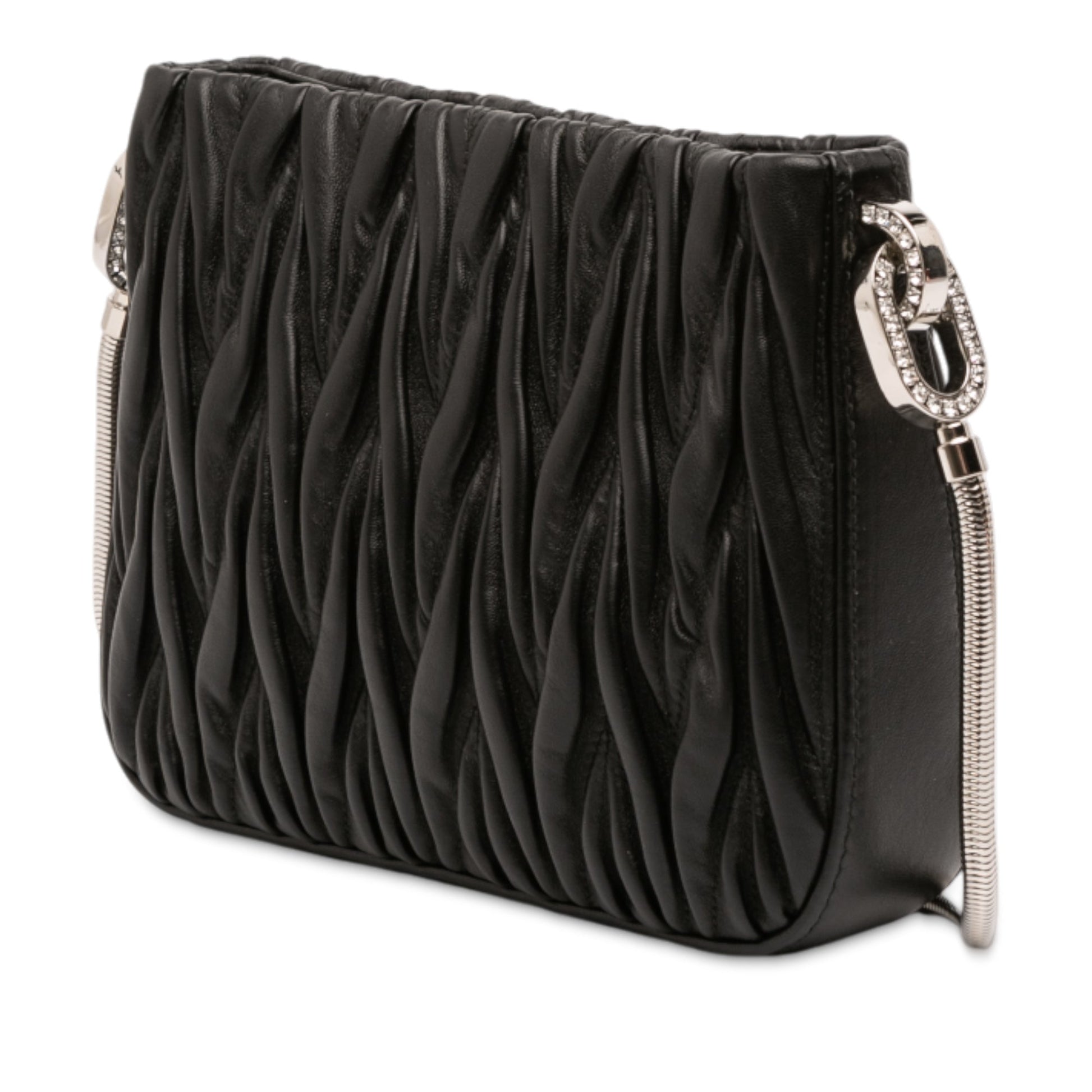 Miu Miu Nappa Matelasse Sassy Shoulder Bag