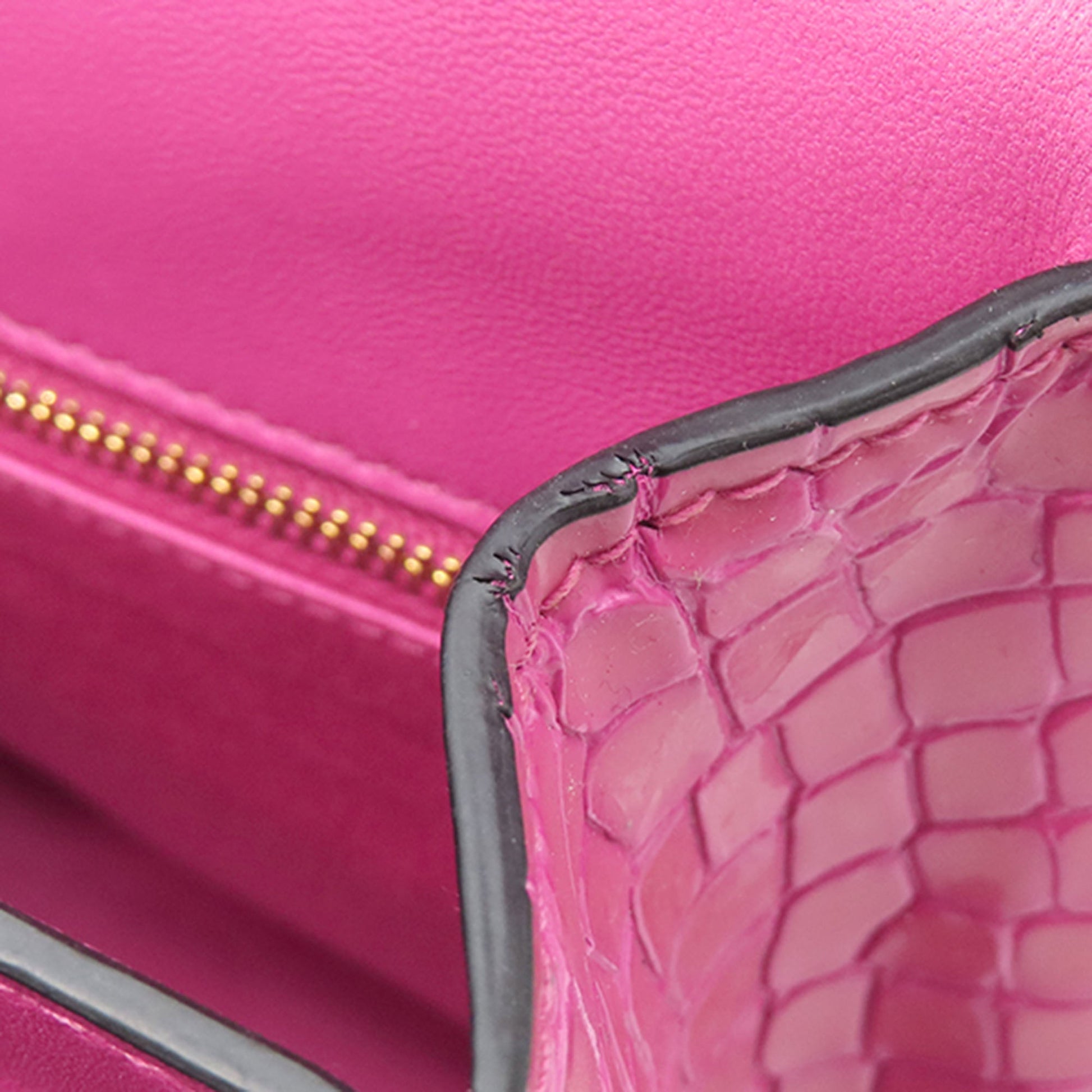 Miu Miu MM Paris Emiuticon Jacquard and Croc Embossed Patent Crystal Chain Crossbody