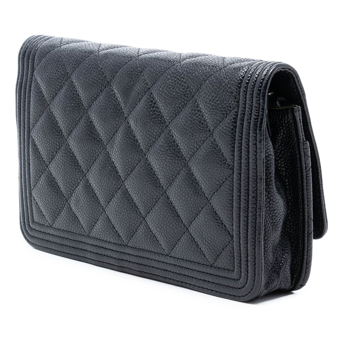 Chanel Quilted Caviar Boy Wallet on Chain