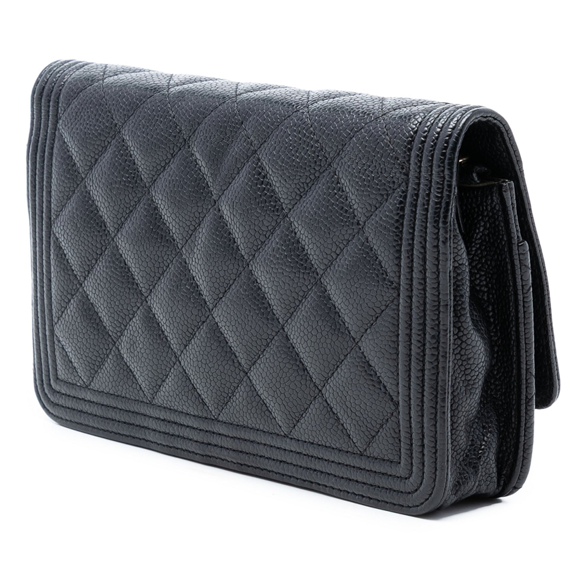 Chanel Quilted Caviar Boy Wallet on Chain