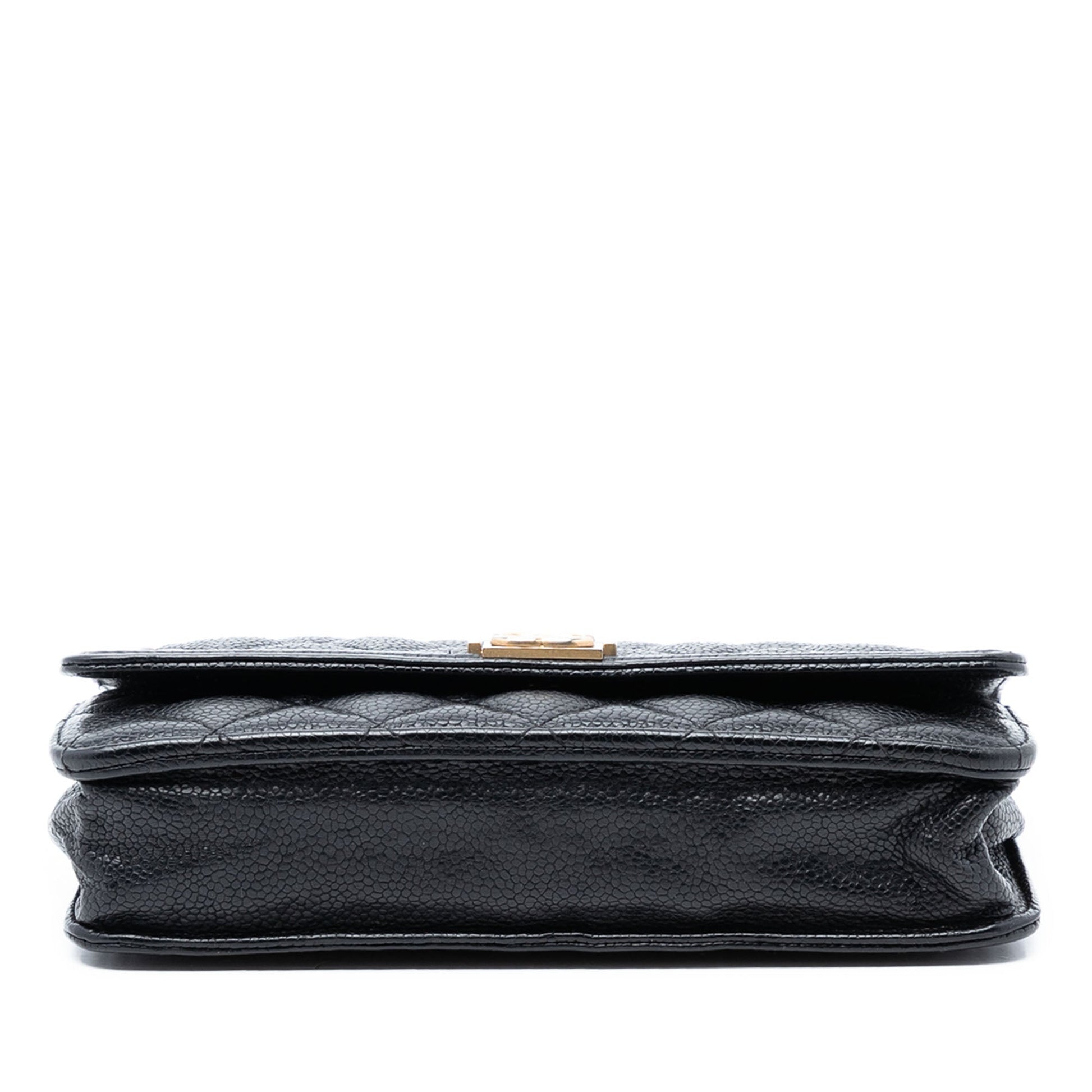 Chanel Quilted Caviar Boy Wallet on Chain