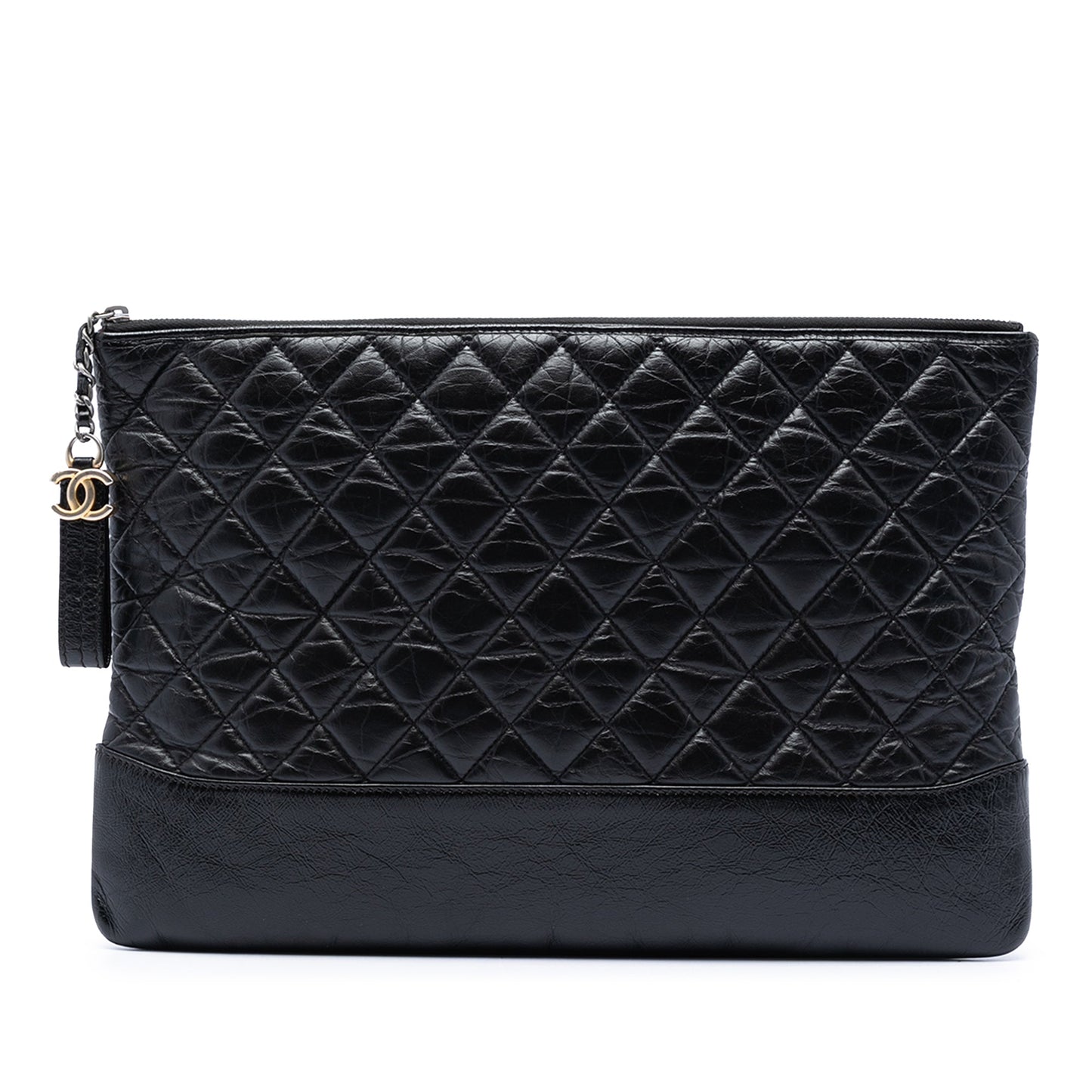 Chanel Large Aged Calfskin Gabrielle O Case Clutch