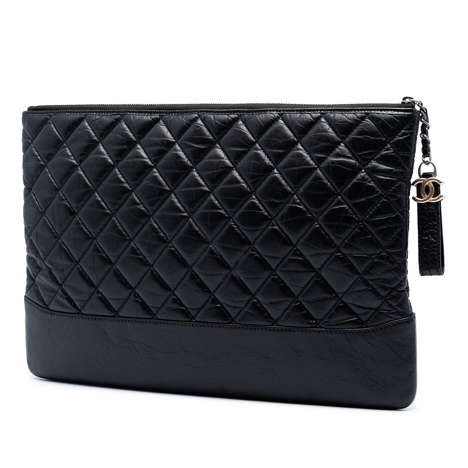 Chanel Large Aged Calfskin Gabrielle O Case Clutch