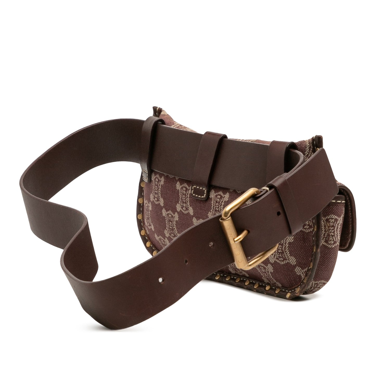 Celine Macadam Denim Double Pocket Belt Bag
