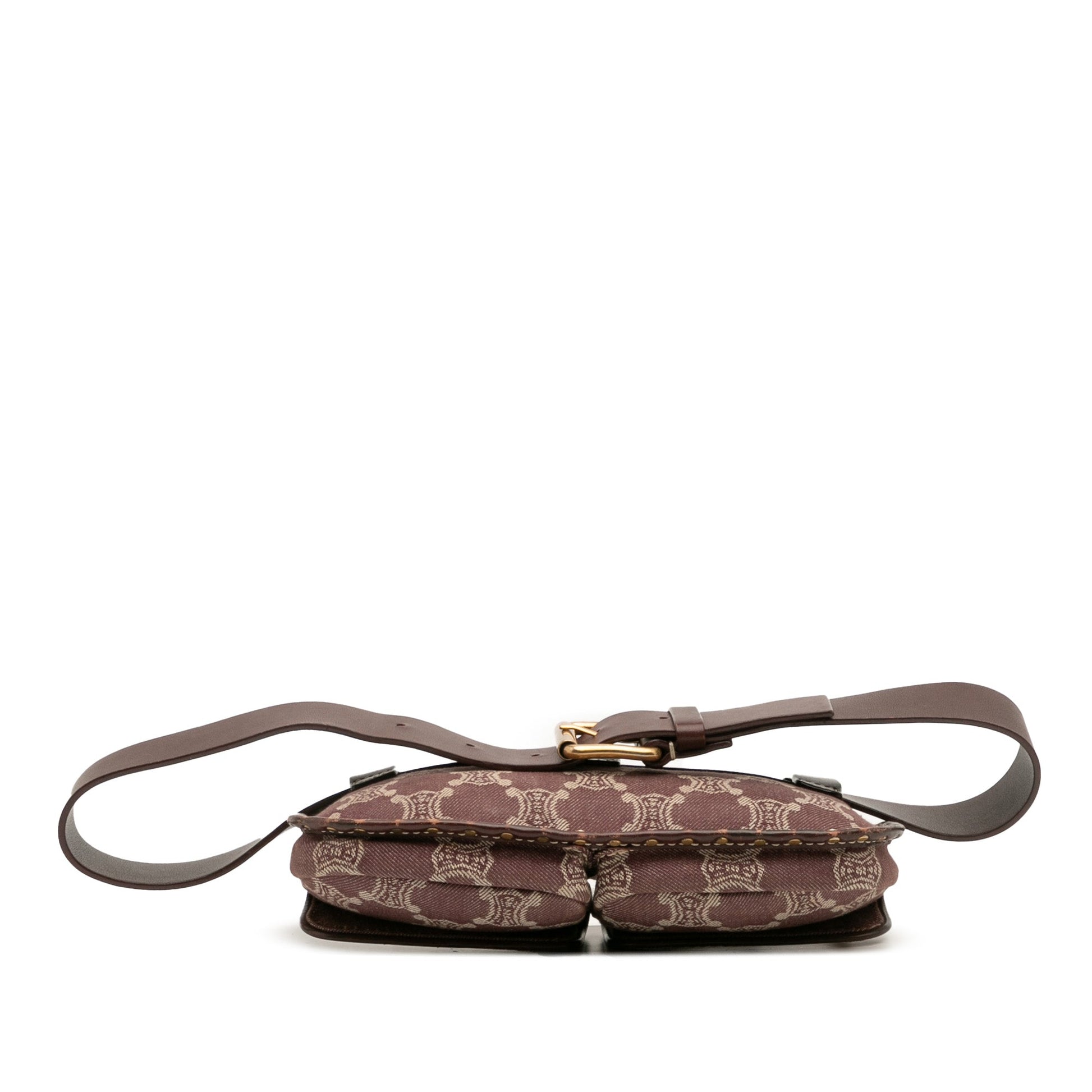 Celine Macadam Denim Double Pocket Belt Bag
