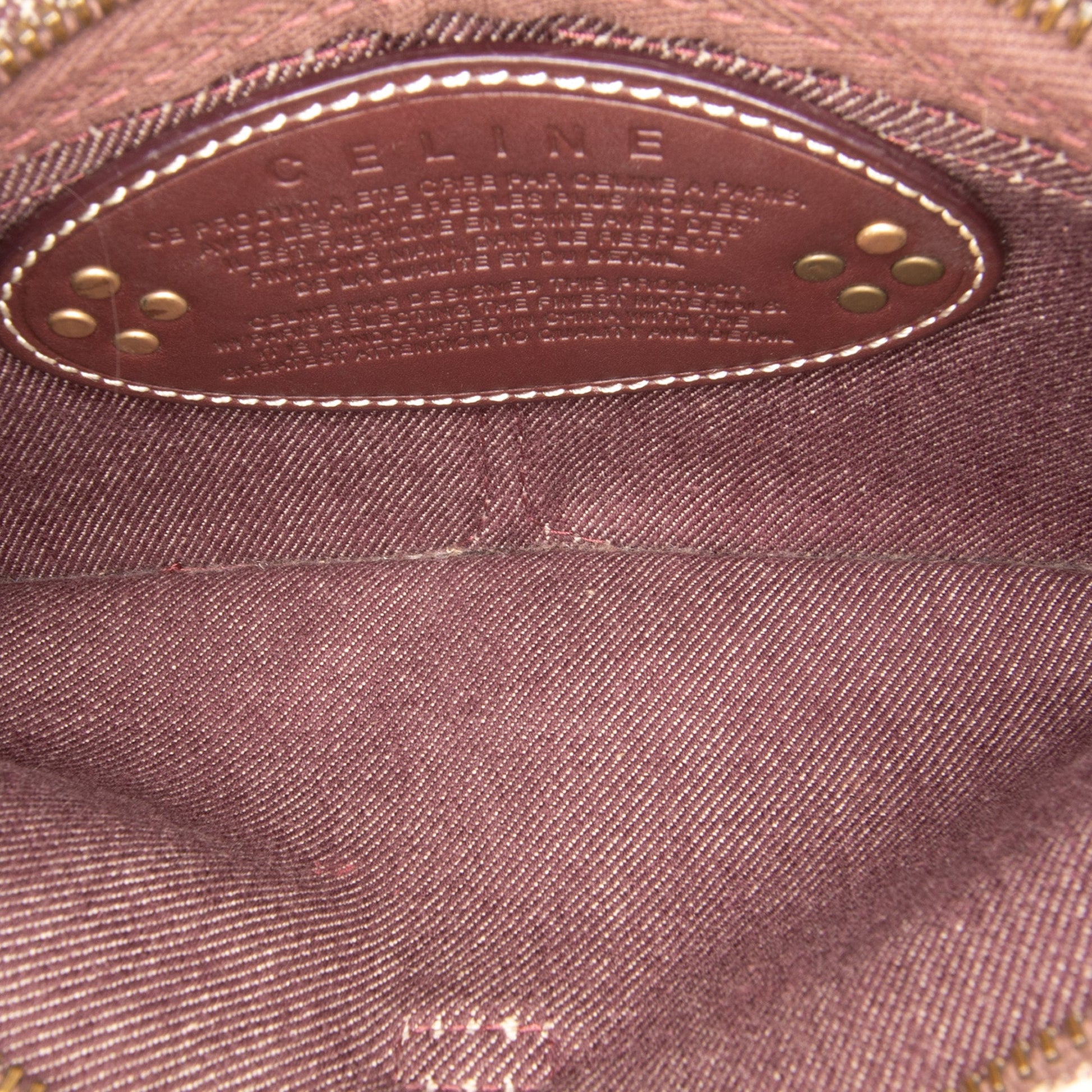 Celine Macadam Denim Double Pocket Belt Bag