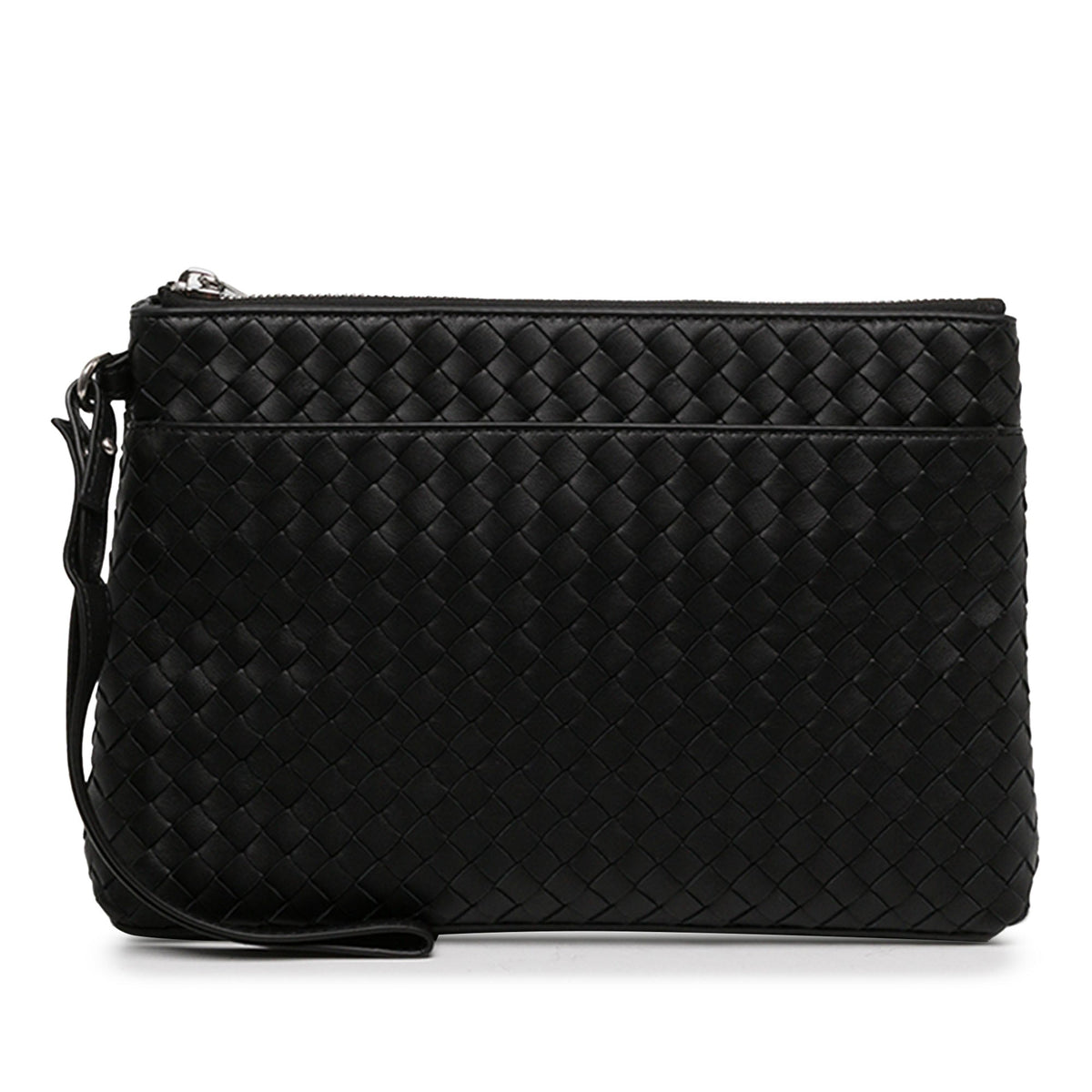 Bottega Veneta Nappa Intrecciato Piccolo Prism Pouch — Black