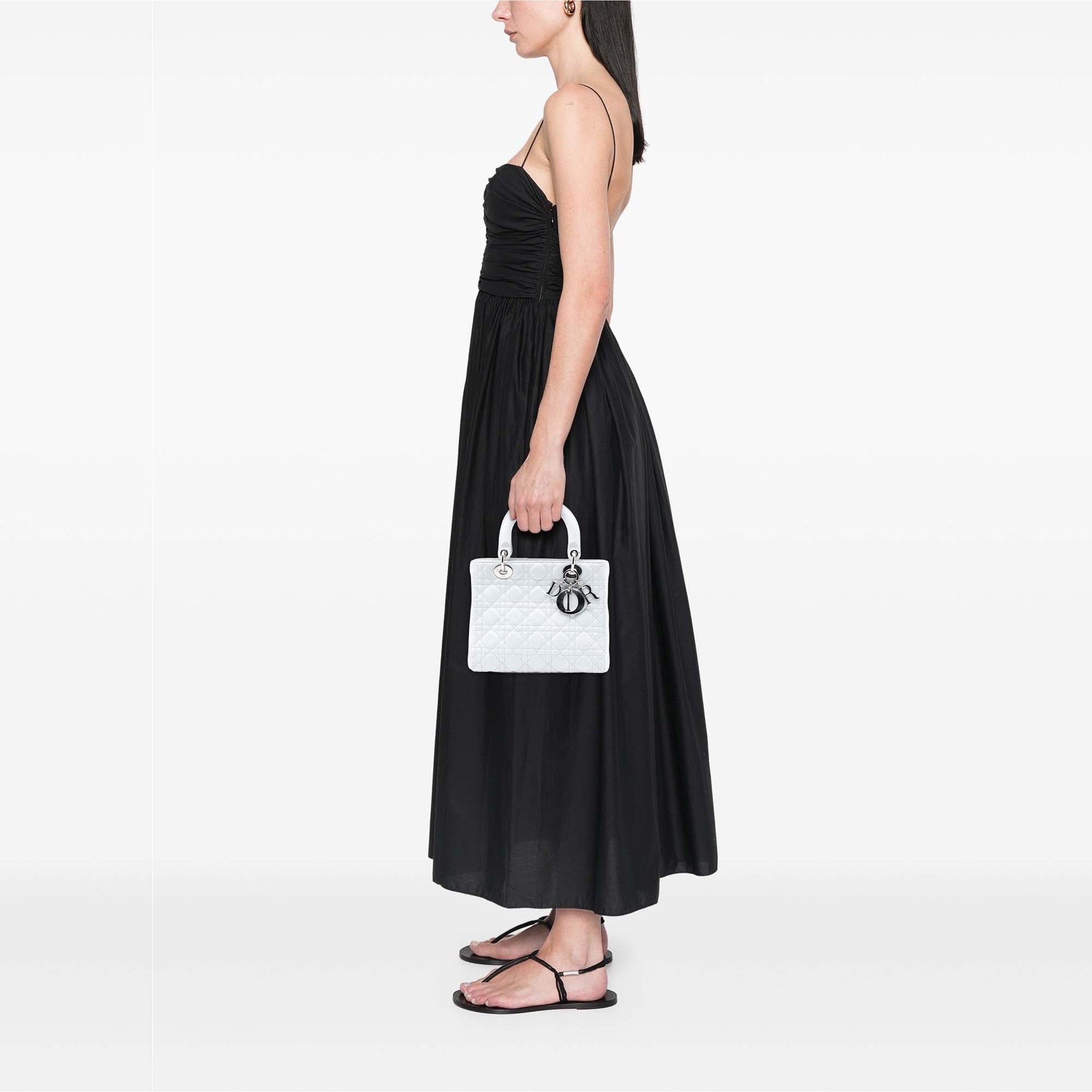 Dior Medium Lambskin Cannage Lady Dior