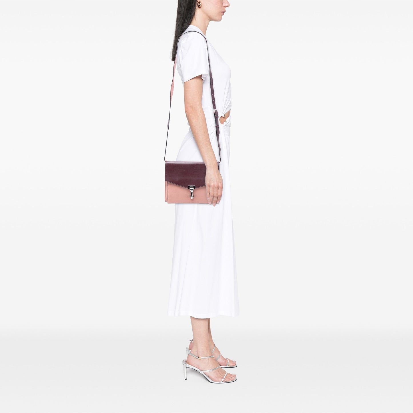 Burberry Bicolor Leather Macken Crossbody