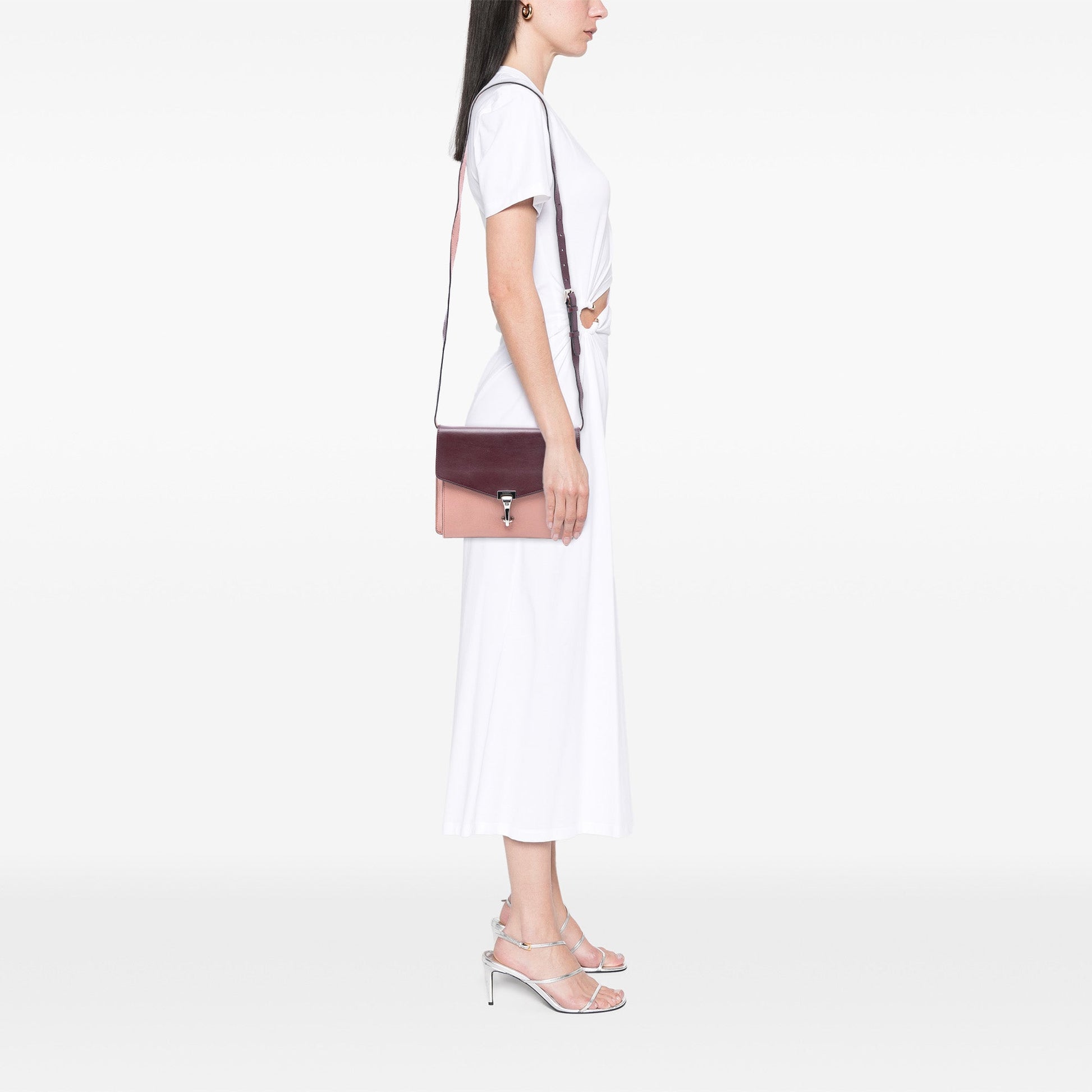 Burberry Bicolor Leather Macken Crossbody