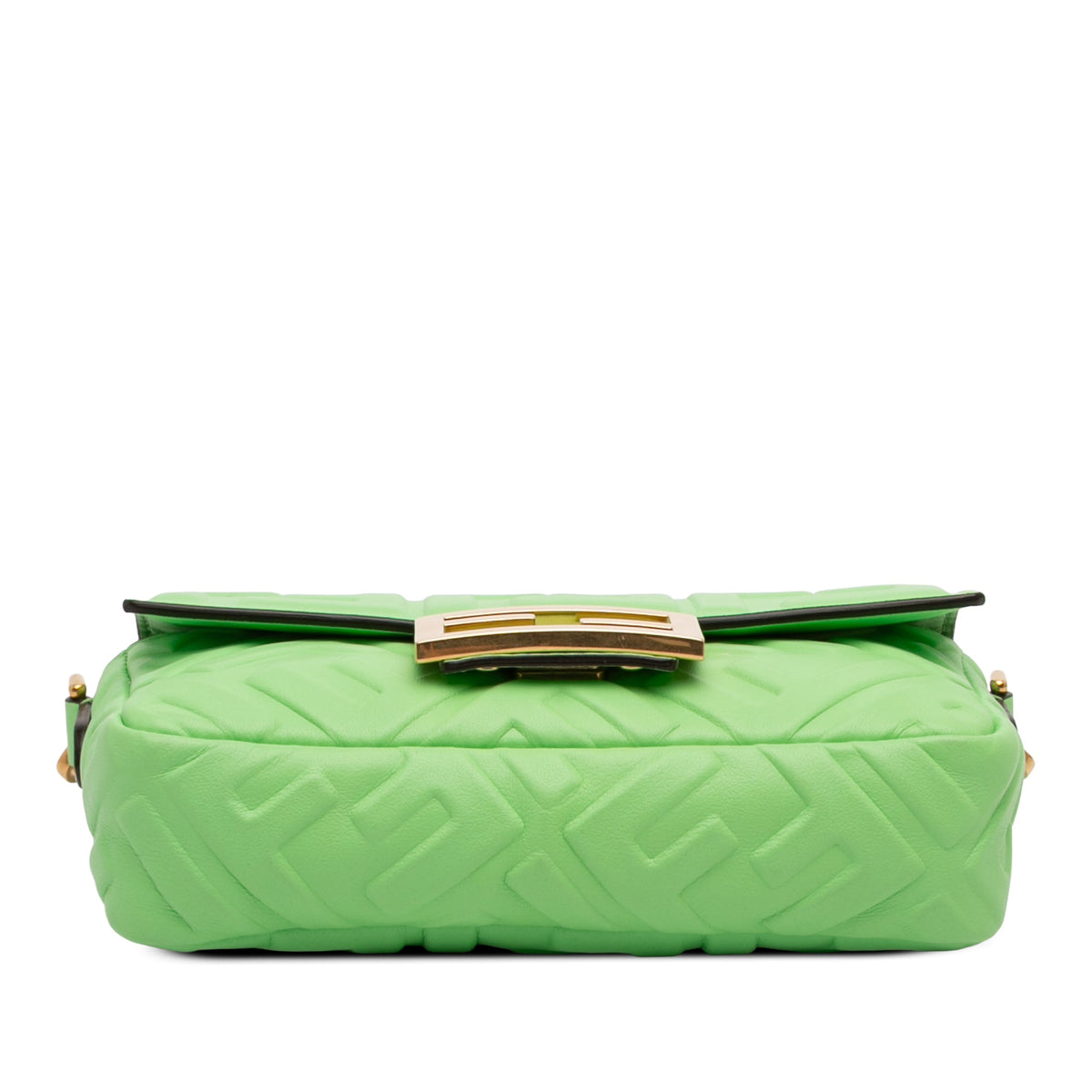 Fendi Mini Zucca Embossed Leather Baguette Satchel