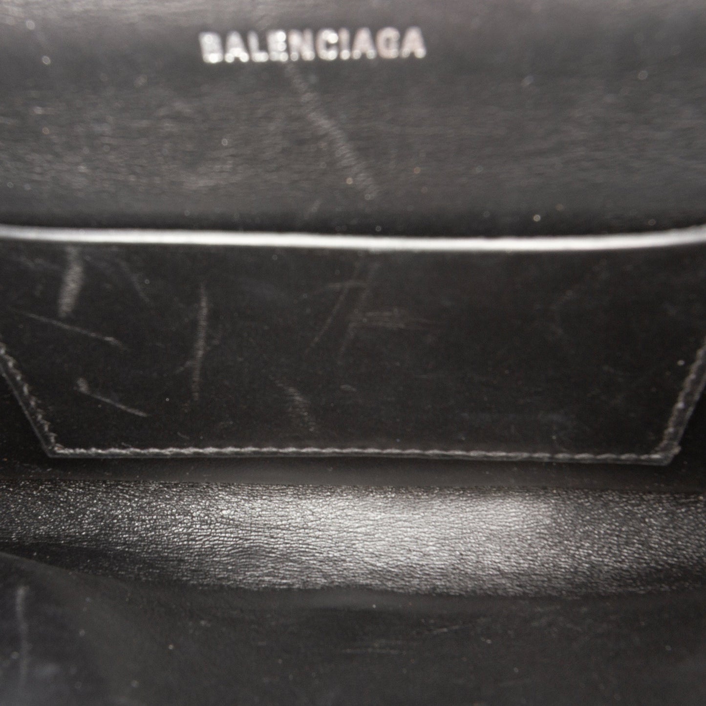 Balenciaga Croc Embossed Leather BB Phone Holder with Chain