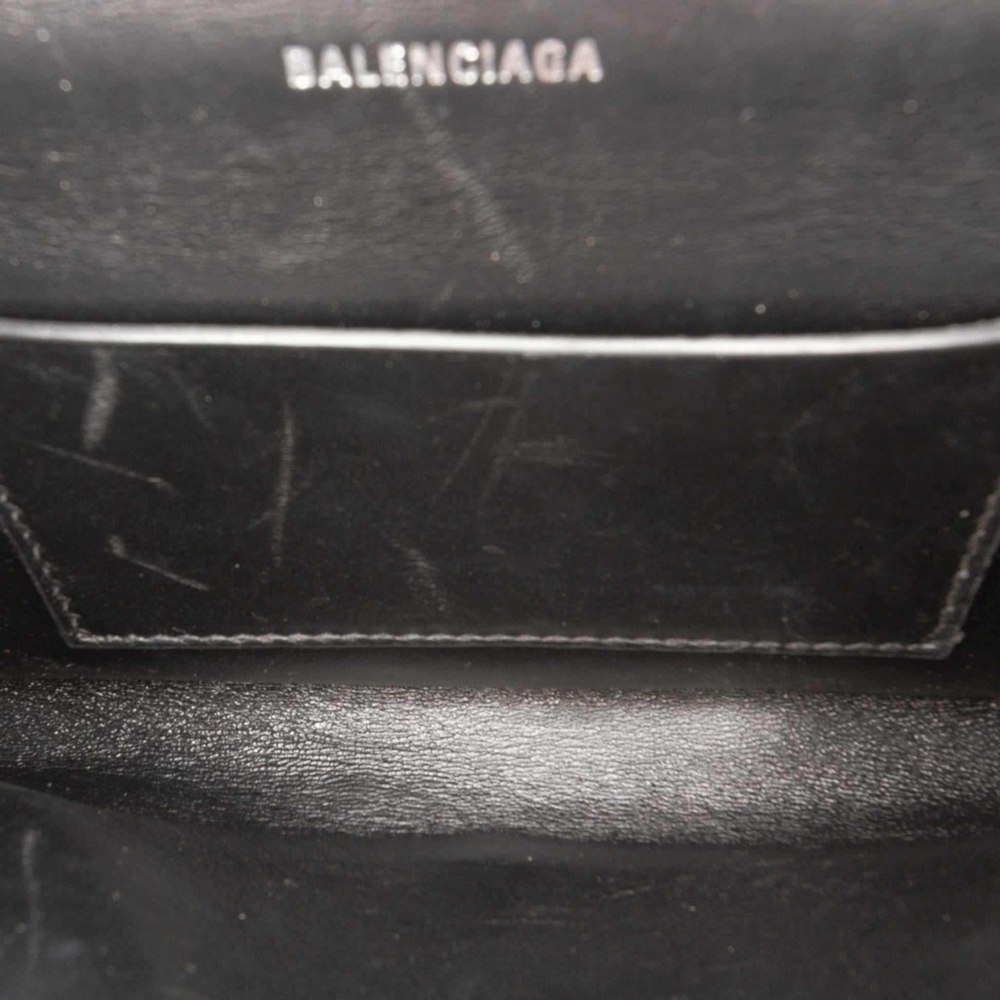 Balenciaga Croc Embossed Leather BB Phone Holder with Chain