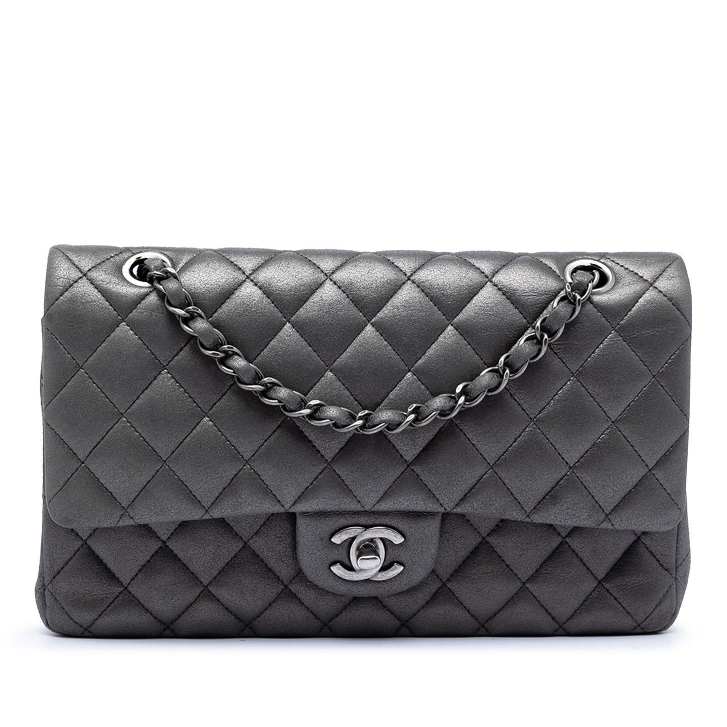 Chanel Medium Classic Iridescent Lambskin Double Flap