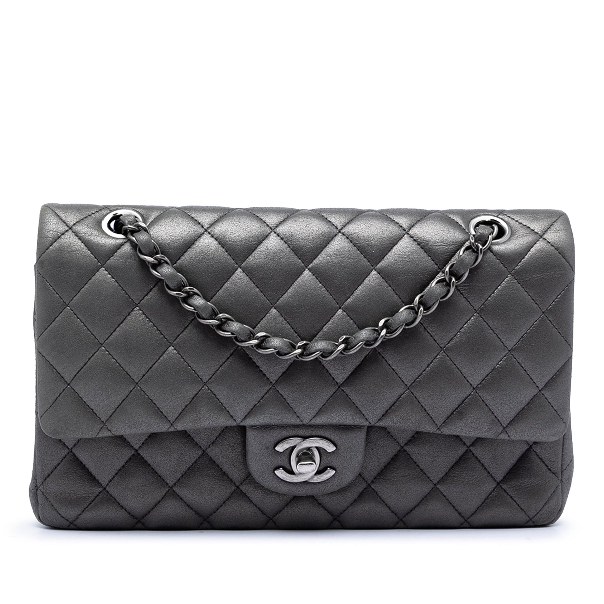 Chanel Medium Classic Iridescent Lambskin Double Flap