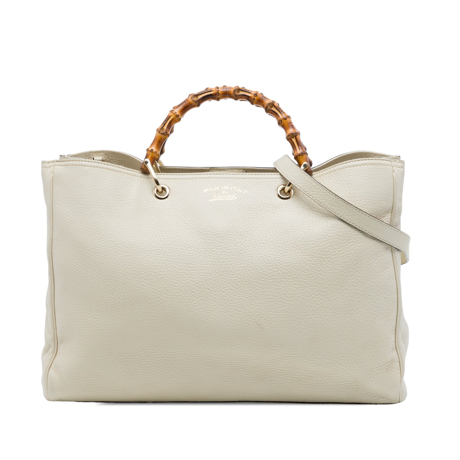 Gucci Large Calfskin Bamboo Shopper Satchel