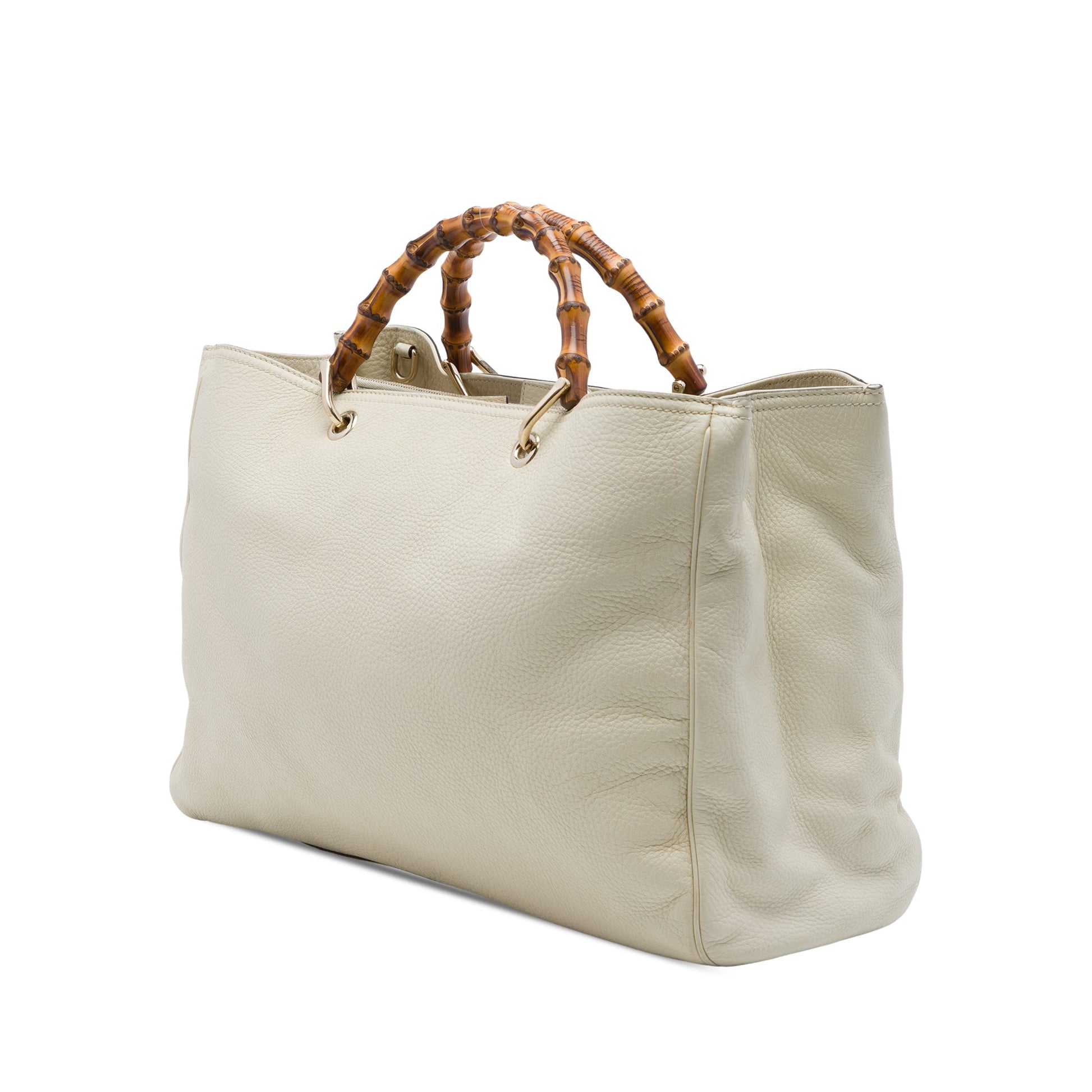 Gucci Large Calfskin Bamboo Shopper Satchel