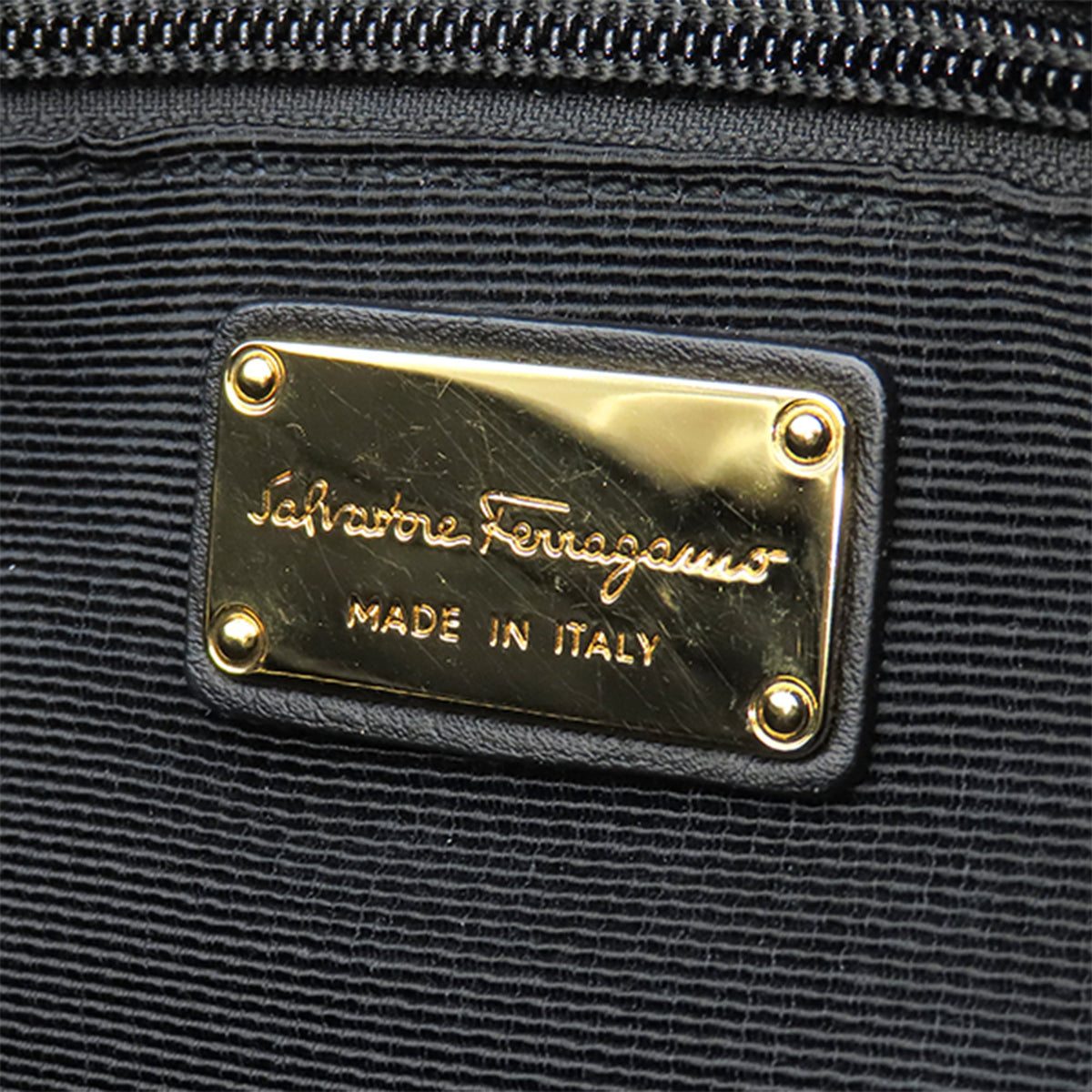 Ferragamo Nylon Leopard Print Double Gancini Tote