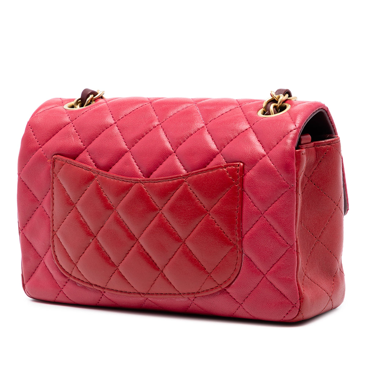 Chanel Mini Rectangular Classic Tricolor Lambskin Single Flap
