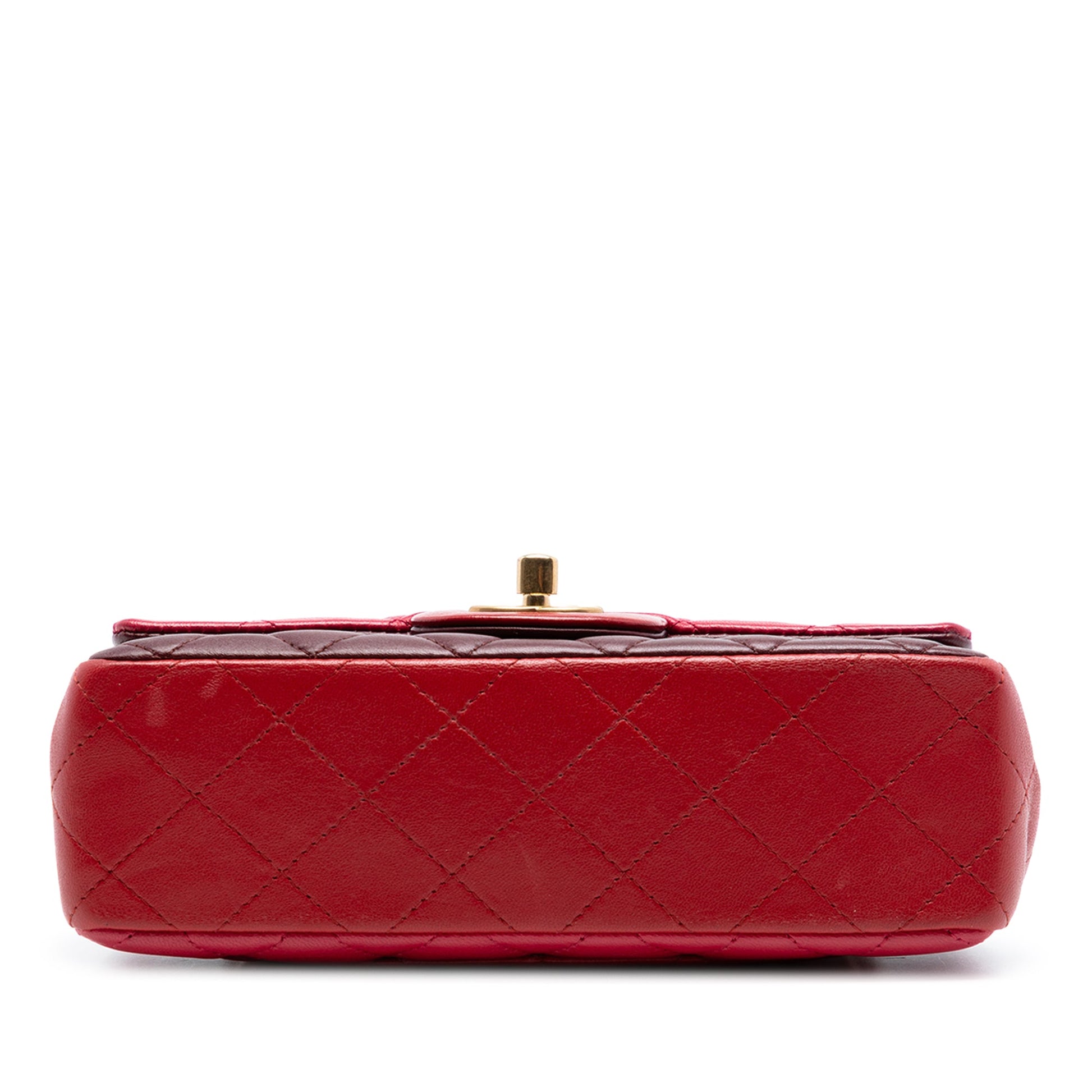 Mini Rectangular Classic Tricolor Lambskin Single Flap