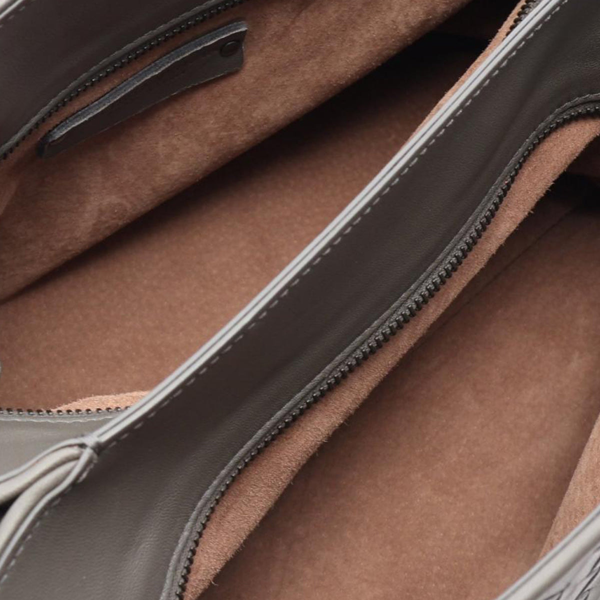 Bottega Veneta Nappa Intrecciato Satchel — Gray