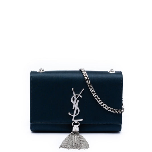 Saint Laurent Small Satin Monogram Kate Tassel Crossbody