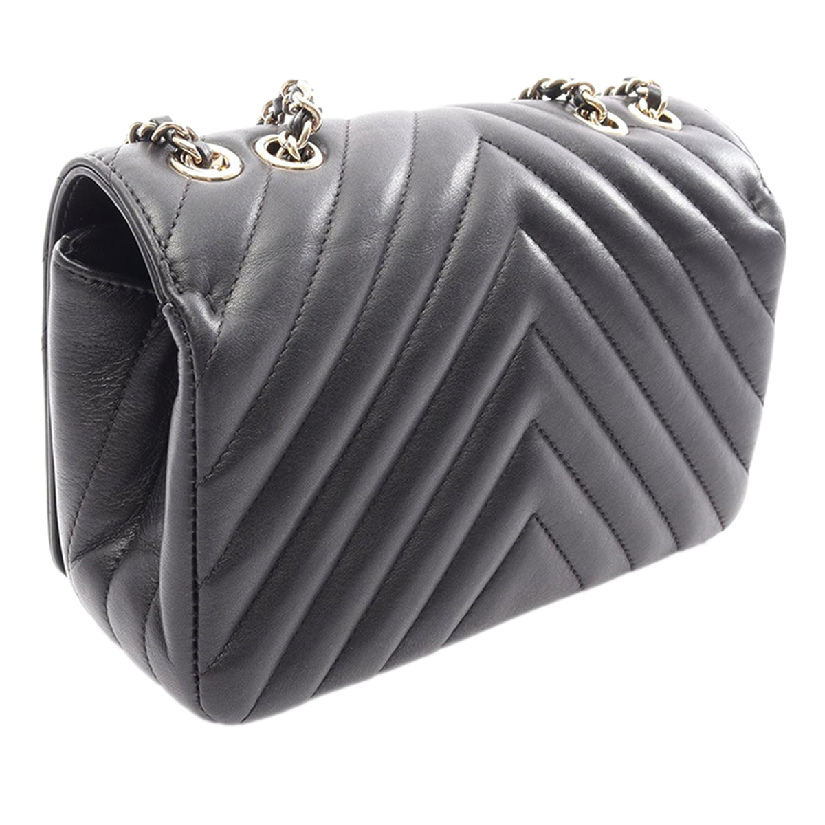 Chanel Mini Chevron Calfskin Statement Flap