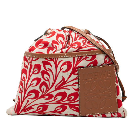 LOEWE William de Morgan Small Anagram Canvas Drawstring Crossbody