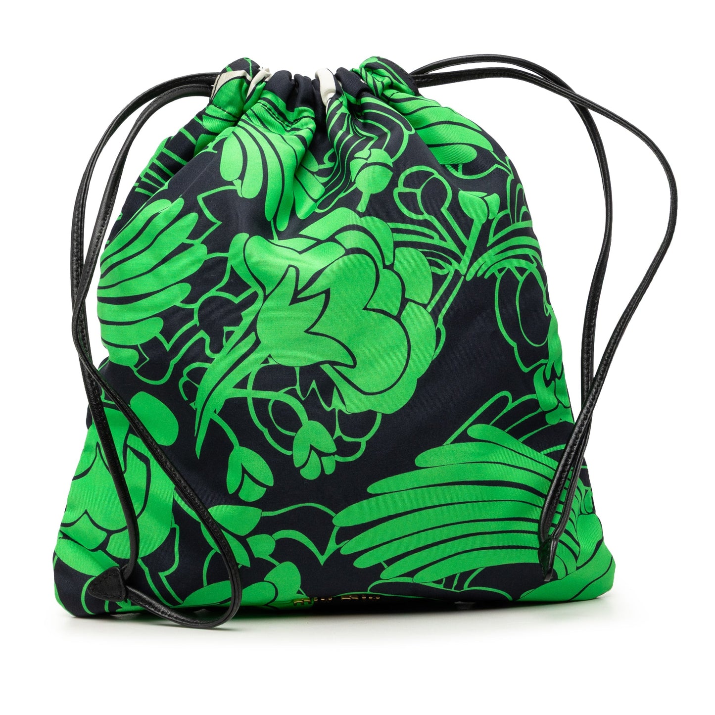 Miu Miu Canvas Floral Botanical Print Drawstring Pouch