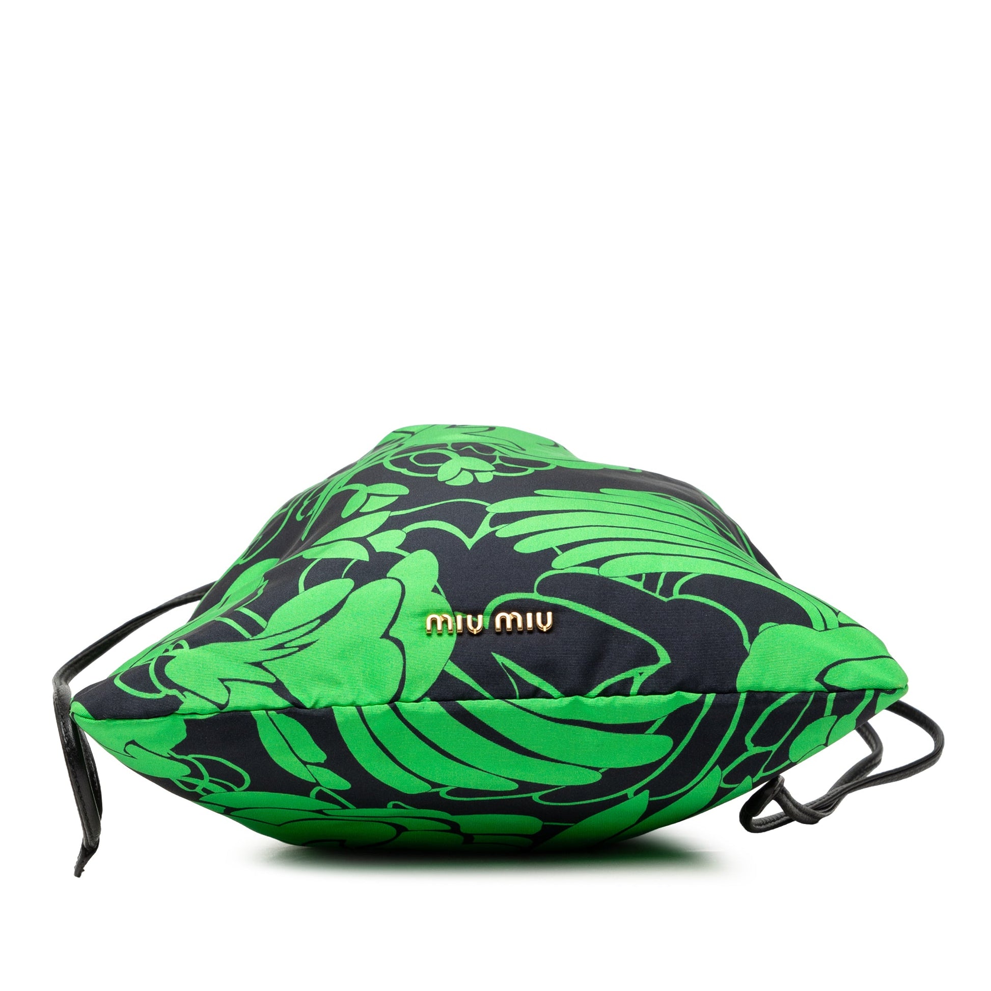 Miu Miu Canvas Floral Botanical Print Drawstring Pouch