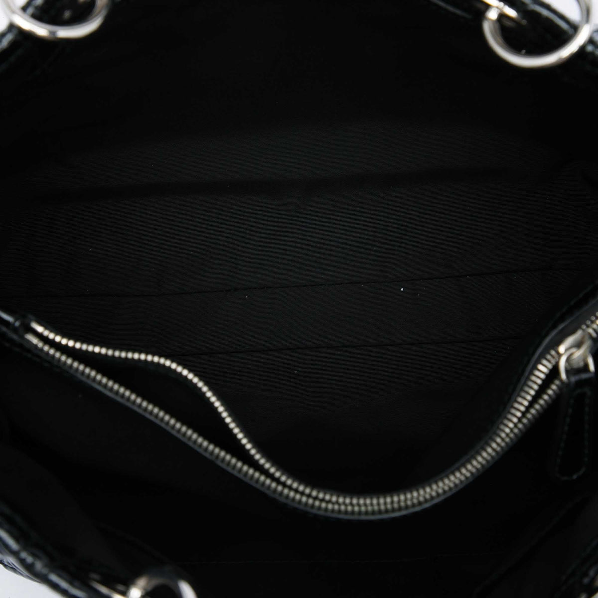 Dior Large Patent Cannage Lady Dior Soft Shopping Tote