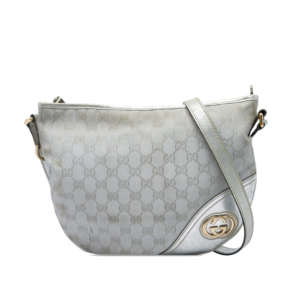 Gucci Medium GG Canvas New Britt Half Moon Crossbody
