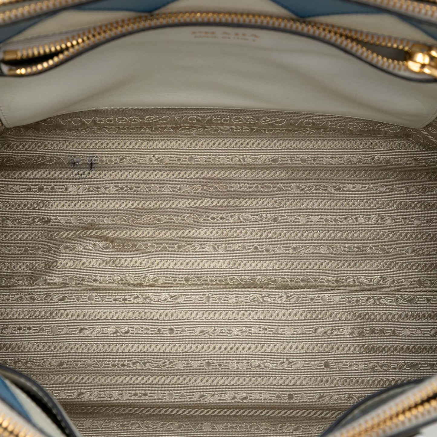 Prada City Calf Trimmed Saffiano Greche Paradigme Bag