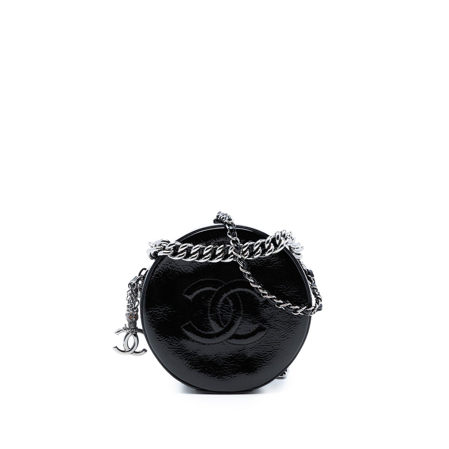 Chanel Patent Round As Earth Bag