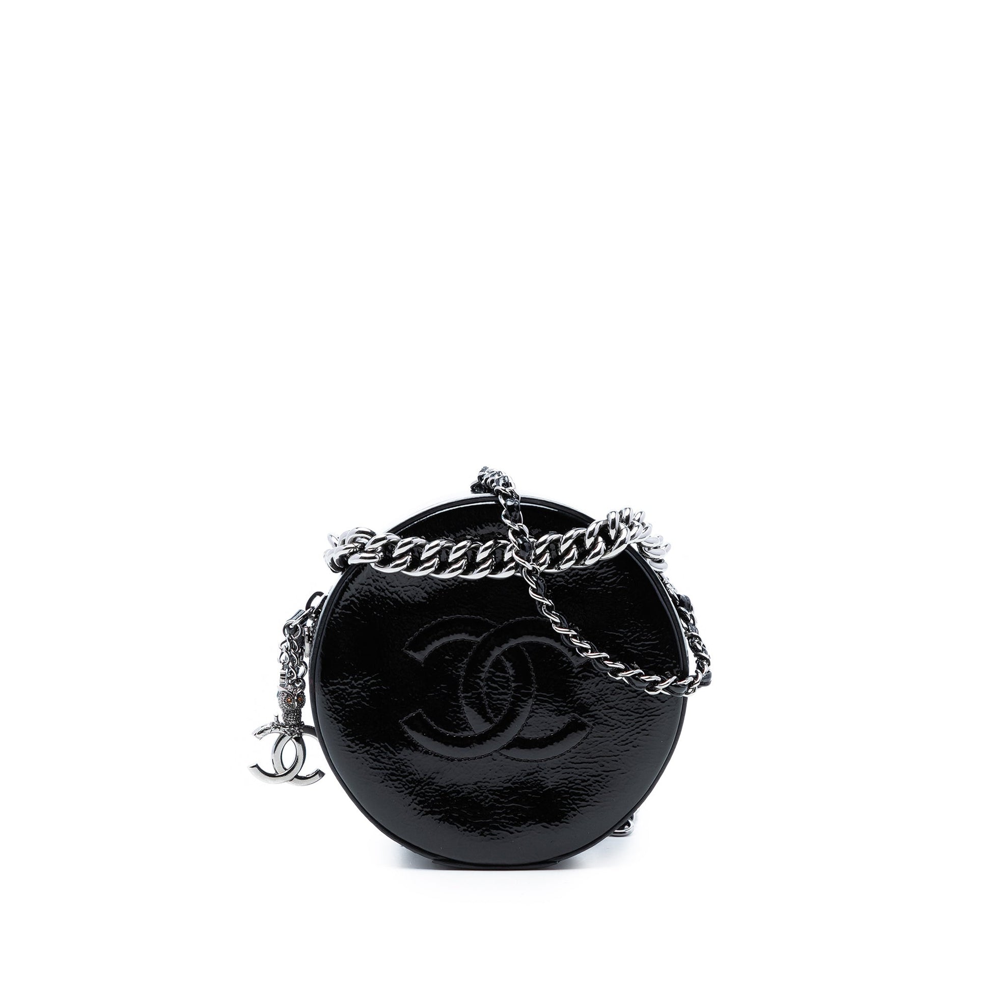 Chanel Patent Round As Earth Bag
